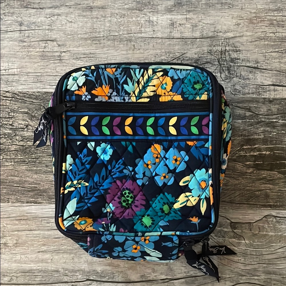 Vera Bradley Blue and Purple Backpack with Floral Design